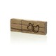 Luxury Wood Pendrive 64 GB with HEARTS symbol.