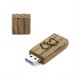 Luxury Wood Pendrive 64 GB with HEARTS symbol.