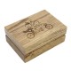 Luxury Wood - Pendrive Case with HEARTS symbol.